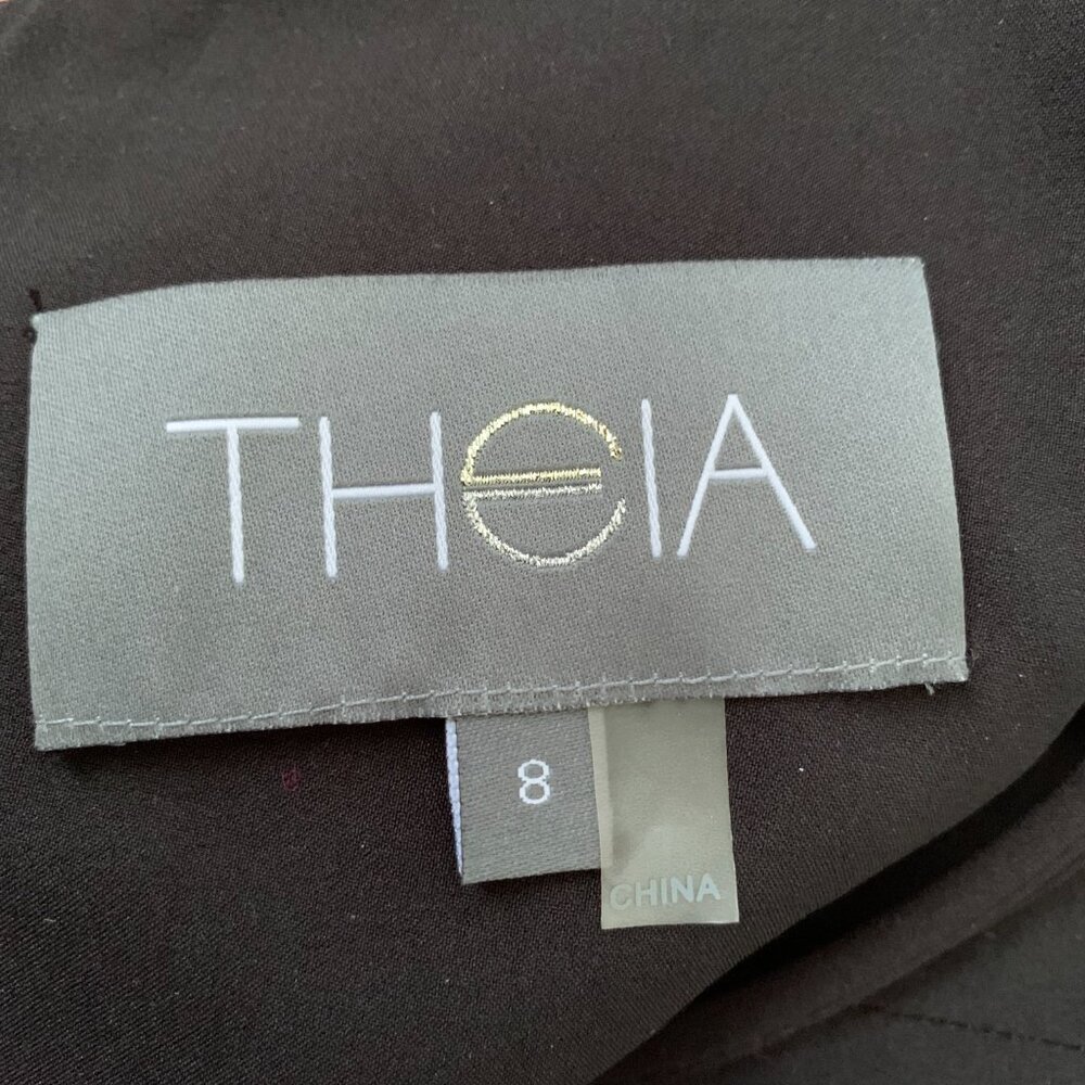 Theia Black and Silver Jaquard Gown - Picture 2 of 6